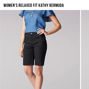 2 pair Lee Black Relaxed Fit Bermuda Shorts brand new w tags